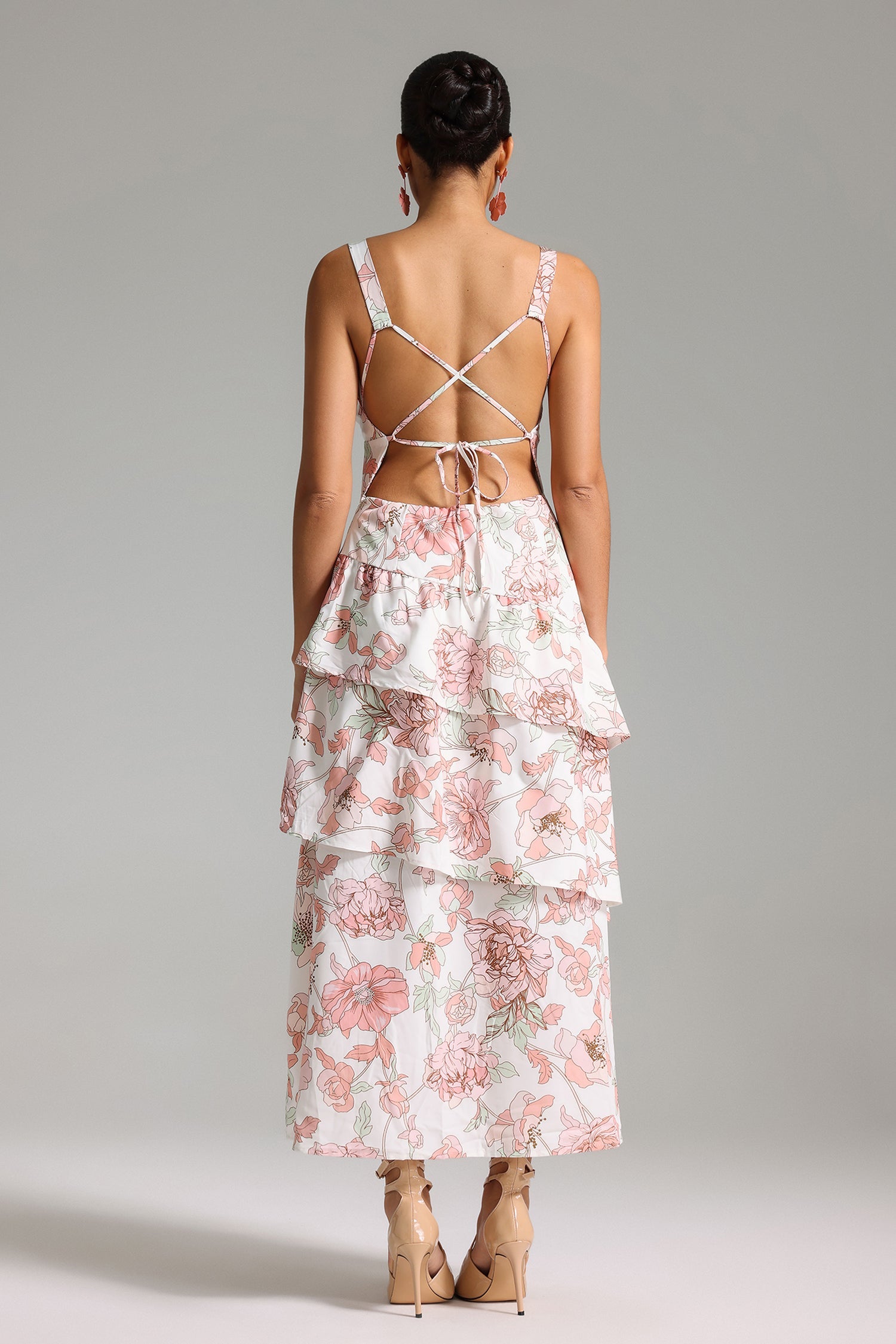 Modan Layered Printed Maxi Dress