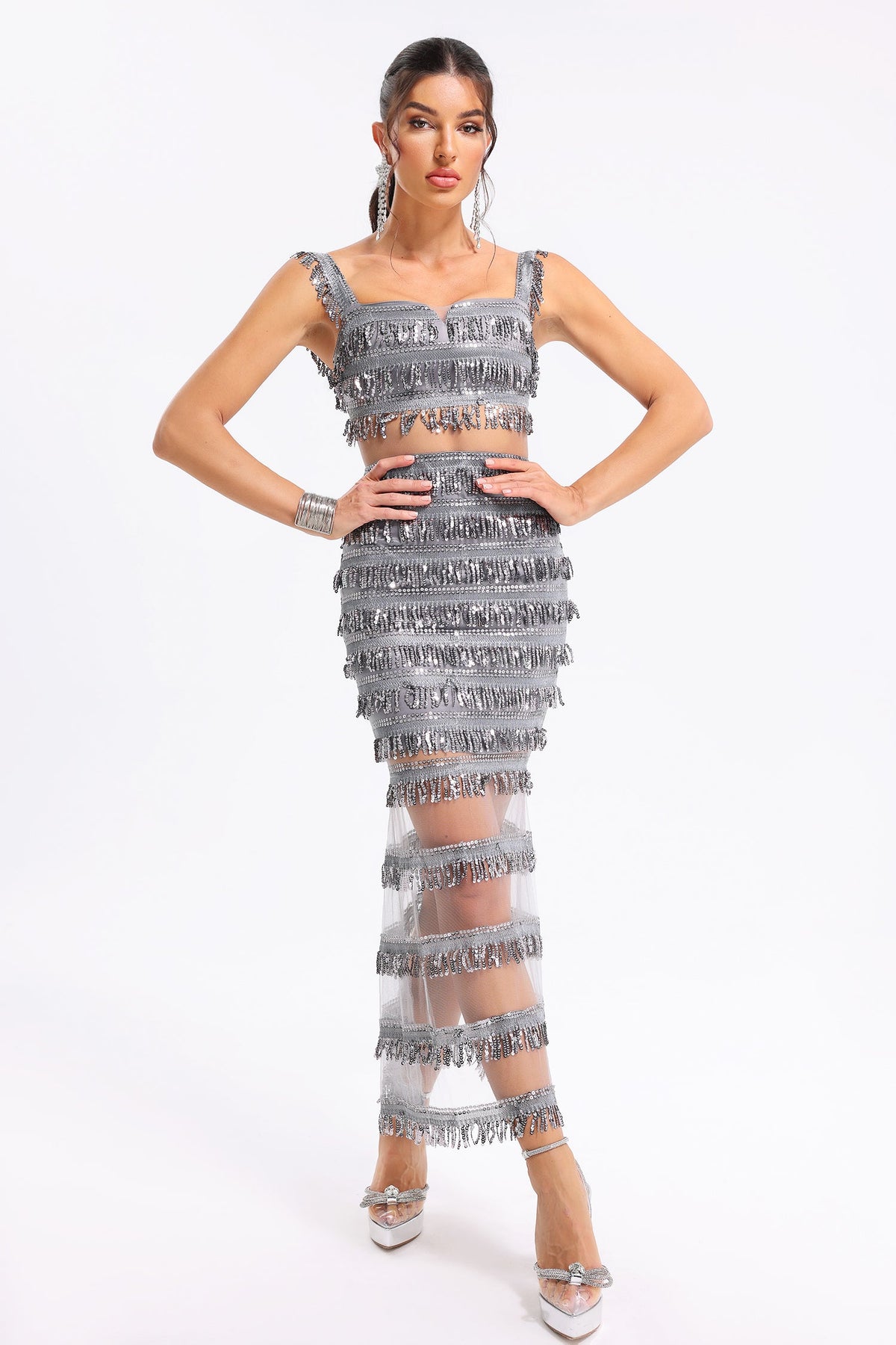 Setlla Sequins Tassel Dress