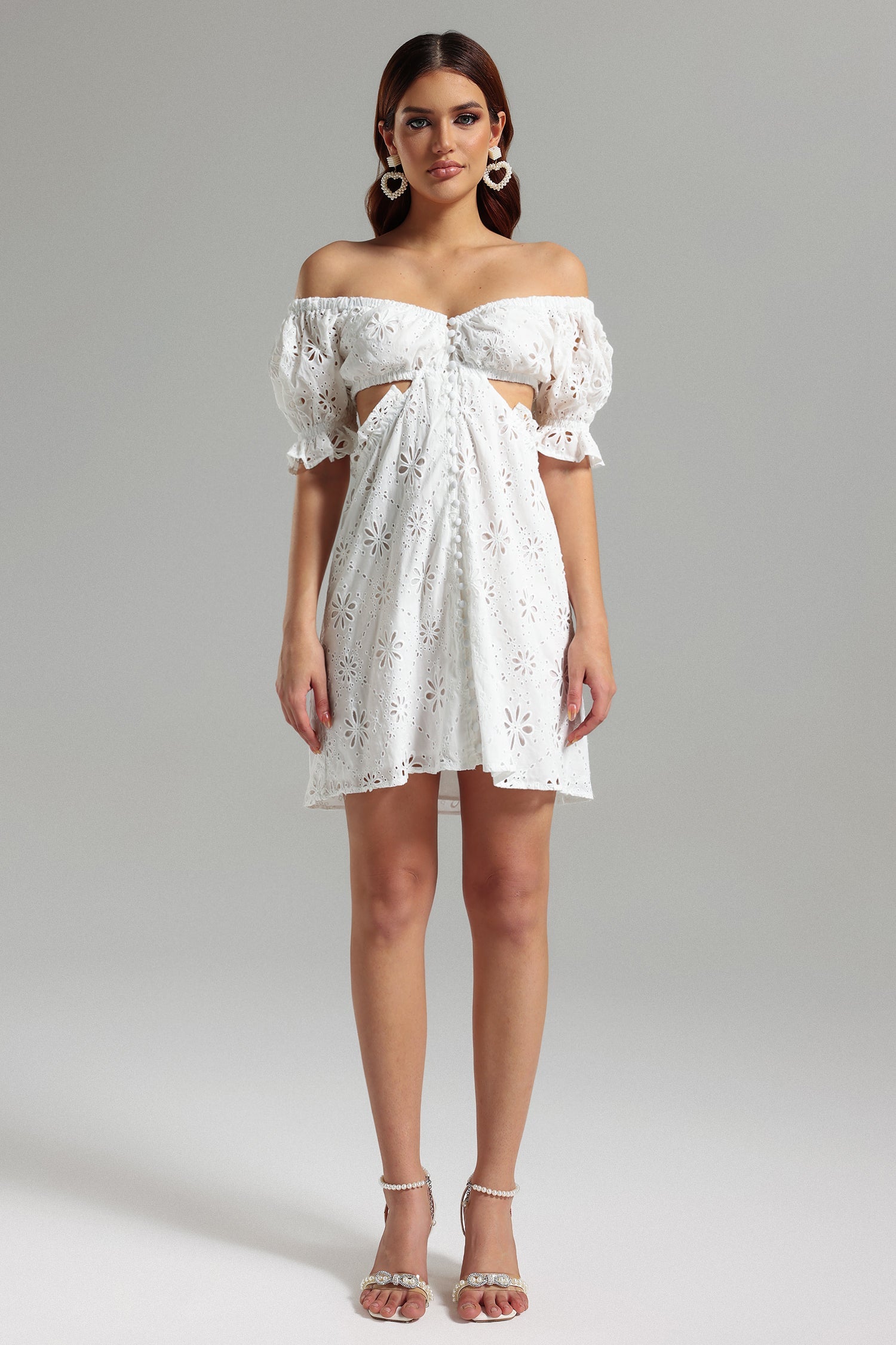 Susa Lace Cut Out Mini Dress