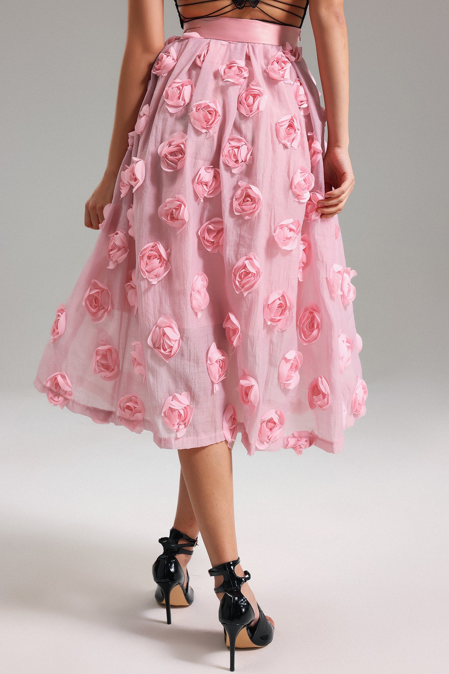 Timesha Flowers Mesh Skirt
