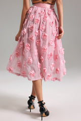 Timesha Flowers Mesh Skirt